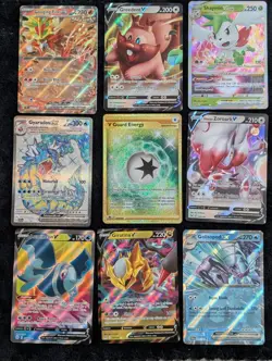 Pokemon Mixed Card Lot (x9) Full Art Gyarados, Giratina Playable Cards TCG - Image 1