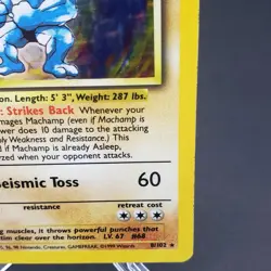 Machamp Base Set 8/102 Pokemon TCG Card Holo Rare WOTC Vintage 1999 - Image 4