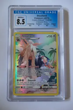 Stoutland Secret Rare 248/236 CGC 8.5 Blue Label - Cosmic Eclipse Pokemon Card - Image 3