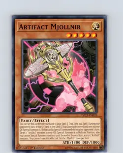 Yu-Gi-Oh TCG Artifact Mjollnir EXFO-EN028 1st Edition Regular Common Card NM - Image 1