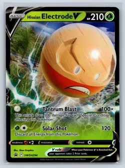 Hisuian Electrode V SWSH294 Holo SWSH: Promo NM Pokemon TCG Card - Image 1