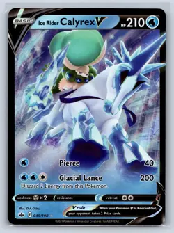Ice Rider Calyrex V 045/198 Holo SWSH06: Chilling Reign NM Pokemon TCG Card - Image 1