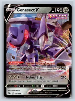 Genesect V 185/264 Holo SWSH08: Fusion Strike NM Pokemon TCG Card - Image 1