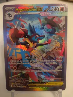 **Custom-made**HighQuality,Mega Lucario Ex #179"Display-card" - Image 1