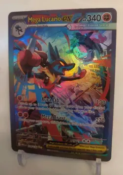 **Custom-made**HighQuality,Mega Lucario Ex #179"Display-card" - Image 2