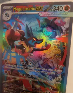 **Custom-made**HighQuality,Mega Lucario Ex #179"Display-card" - Image 4