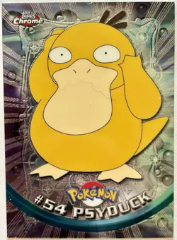 PSYDUCK #54, Series 1 - 2000, Topps TV Animation Edition Chrome Pokemon Card - Image 1