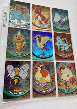 Topps Pokemon Foil Chrome Cards 2000 TV Animation Series 1 Lot 9 No Duplicates - Image 1