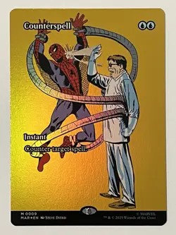 Counterspell (Borderless) 0009 Marvel Universe Spider-Man Foil MTG NM - Image 1