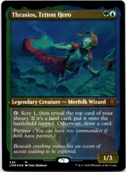 Thrasios, Triton Hero (Foil Etched) - Commander Legends - 538 NM - Image 1