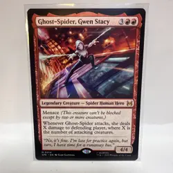 Mtg Spiderman Ghost Spider Gwen Stacy 0014 Legendary Creature Spider Human Hero - Image 1