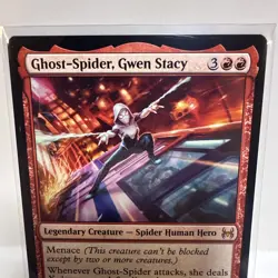 Mtg Spiderman Ghost Spider Gwen Stacy 0014 Legendary Creature Spider Human Hero - Image 2