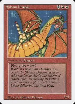 Shivan Dragon Revised Edition MP MTG - Image 1