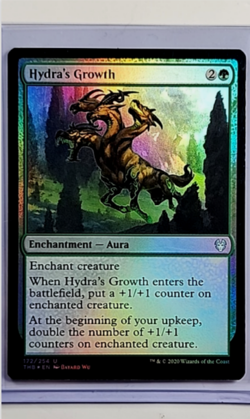 2020 MTG Magic The Gathering THB Theros Beyond Death Foil #172 Hydra's Growth - Image 1