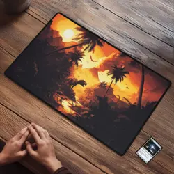 Prehistoric Dino's, Magic The Gathering Playmat, MTG, TCG Large Mousepad, - Image 3
