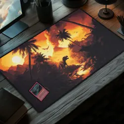 Prehistoric Dino's, Magic The Gathering Playmat, MTG, TCG Large Mousepad, - Image 4