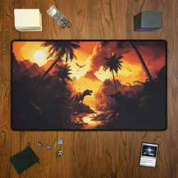 Prehistoric Dino's, Magic The Gathering Playmat, MTG, TCG Large Mousepad, - Image 5
