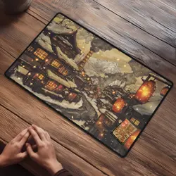Village of the Gods, Magic The Gathering Playmat, MTG, TCG Large Mousepad, - Image 3