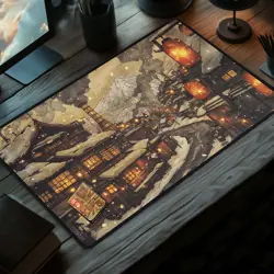 Village of the Gods, Magic The Gathering Playmat, MTG, TCG Large Mousepad, - Image 4