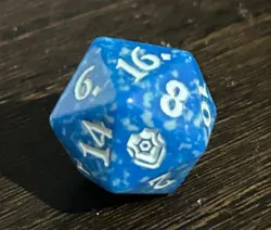 MTG: Commander Legends : Baldurs Gate Bundle, D20, spindown dice Blue and White - Image 1