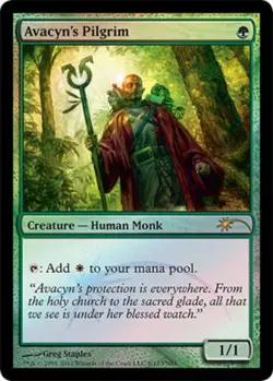 Slightly Played, English - 1 x MTG Avacyn's Pilgrim - FNM Foil Promotional - Image 1