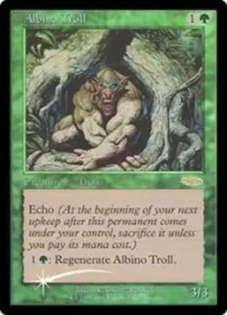 Slightly Played, English - 1 x MTG Albino Troll - FNM Foil Promotional - Image 1