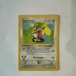 1999 Pokemon Base Set 1st Edition Farfetch’d 27/102 Near Mint - Image 1