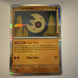 Lunatone Mega Evolution Stamped Build and Battle Promo 004 Pokemon IN HAND NEW - Image 1