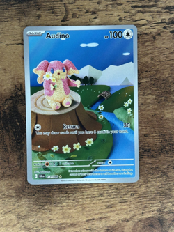 Pokemon TCG 2025 Audino 151/086 Sv: Black Bolt Holo Illustration Rare - Image 1