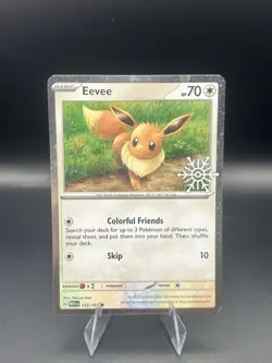 Pokemon TCG Eevee 133/165 2025 Holiday Calendar Snowflake Stamp - Image 1