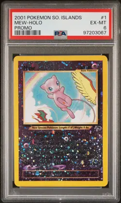 Pokemon 2001 Mew Holo Southern Islands Promo 1/18 PSA 6 - Image 1