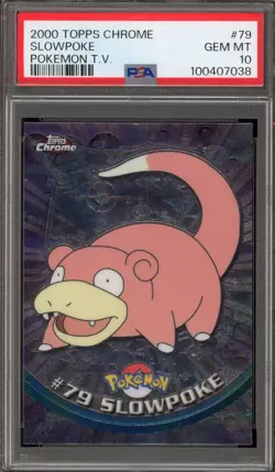 Pokemon Topps Chrome Slowpoke #79 PSA 10 Gem Mint - Image 1