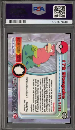 Pokemon Topps Chrome Slowpoke #79 PSA 10 Gem Mint - Image 2