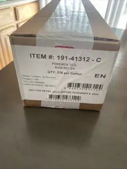 2024 Pokemon Surging Sparks Factory Sealed Booster Box Case 6 Booster Boxes - Image 1