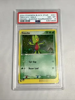 Pokemon TCG Treecko 2004 Euro POP Tournament Graded PSA 8 - Image 1