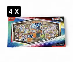 Pokemon Prismatic Evolutions Lucario EX and Tyranitar EX Premium Collection 4x - Image 1