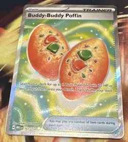 Pokemon TCG - Buddy-Buddy Poffin 167/132 Mega Evolution Ultra Rare - Pack Fresh - Image 1
