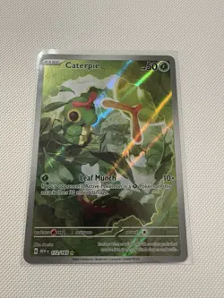Pokemon 151 TCG Caterpie 172/165 Scarlet & Violet 151 Holo Illustration Rare NM - Image 1