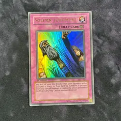 Yugioh Solemn Judgment MRD-127 Ultra Rare 1st Edition FOIL LINE ERROR LP - Image 1