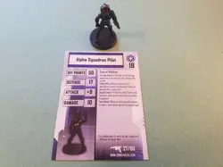 Star Wars Miniatures Custom w/ Card Alpha Squadron Pilot - Image 1