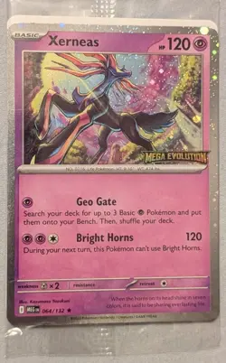 2025 Pokemon Xerneas Mega Evolution Holo Promo Card (Shipped In Small Box) - Image 1