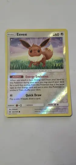 Eevee 101/149 Reverse Holo Sun & Moon Pokemon Card * Near Mint - Image 1