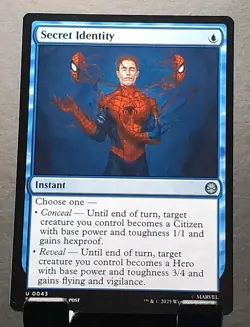 MTG 0043 SECRET IDENTITY Spider-man Uncommon card⚔NM/MT - Image 1
