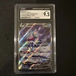 CGC 9.5 Suicune V GG38/GG70 Galarian Gallery SWSH Crown Zenith Pokemon Card - Image 1