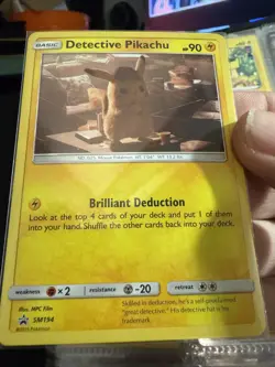 Pikachu - Detective Pikachu - SM194 - Holo Foil Rare - Pokemon Card - LP H7 - Image 1