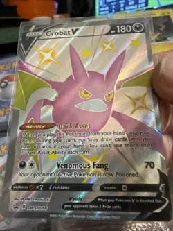 Crobat V SWSH098 - Black Star Promo - Ultra Rare Holo Pokemon Card NM H17 - Image 1