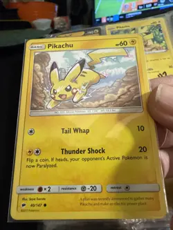 Pikachu - 40/147 - Burning Shadows Set TCG - Pokemon Card - H8 - Image 1