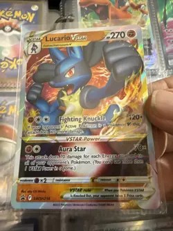 Lucario VSTAR SWSH214 NM Full Art Promo Rare Pokemon Card H69 - Image 1