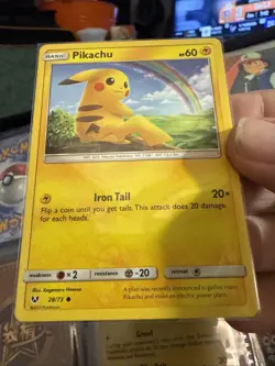 POKEMON Trading Card Basic Pikachu Hp60 28/73 2017 H37 - Image 1