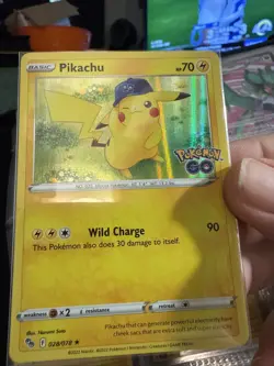 SEALED Pikachu 028/078 Pokemon GO Holo Rare Trading Card TCG H6 - Image 1